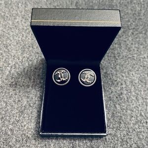 Vintage Chanel button earrings 20mm